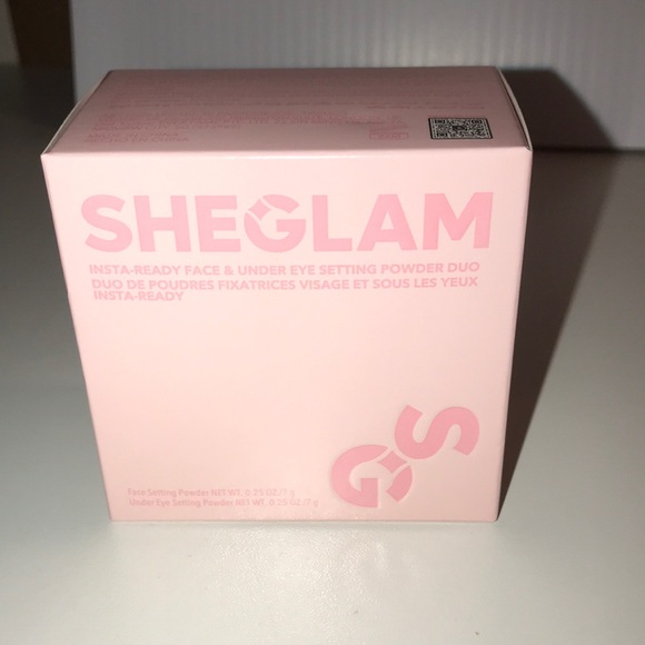 SheGlam Insta-Ready Face and Undereye Setting Powder Duo Bubblegum Pink NEW - Picture 2 of 5